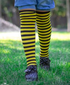 جوراب بلند بچه گانه راه راه زنبوری